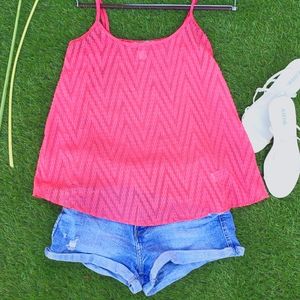 Thin-strap patterned top